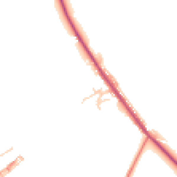 Daytime road noise heatmap for PR6 8DJ