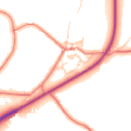 Daytime road noise heatmap for PR6 8ER