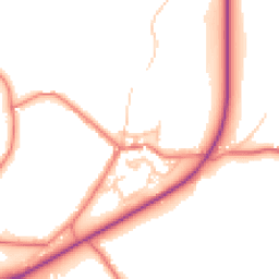 Daytime road noise heatmap for PR6 8HQ