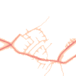Daytime road noise heatmap for PR6 8JU
