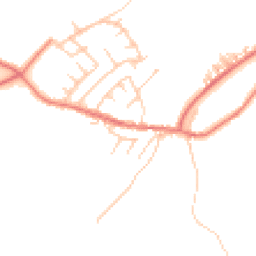 Daytime road noise heatmap for PR6 8QT