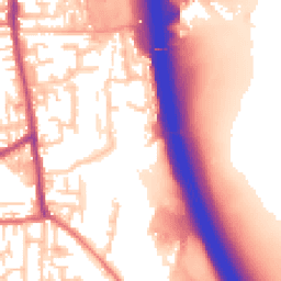 Daytime road noise heatmap for PR6 9AD