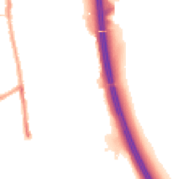 Night-time road noise heatmap for PR6 9AD