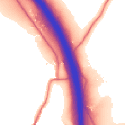Daytime road noise heatmap for PR6 9EP