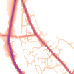 Daytime road noise heatmap for PR6 9LB