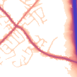 Daytime road noise heatmap for PR6 9LZ