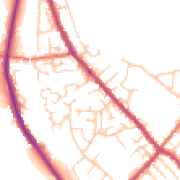 Daytime road noise heatmap for PR6 9ND