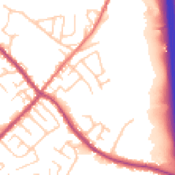 Daytime road noise heatmap for PR6 9PP