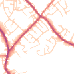 Daytime road noise heatmap for PR6 9PT