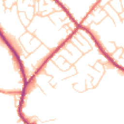 Daytime road noise heatmap for PR6 9QA