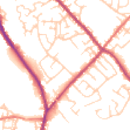 Daytime road noise heatmap for PR6 9RH