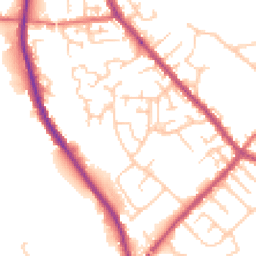 Daytime road noise heatmap for PR6 9RW