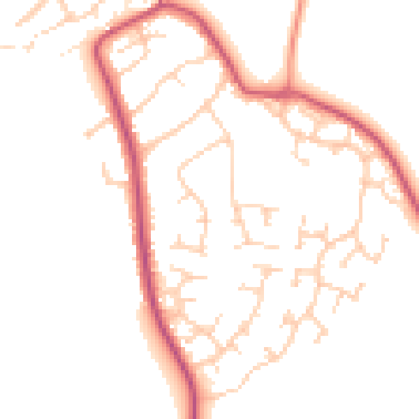 Daytime road noise heatmap for RG10 0BA