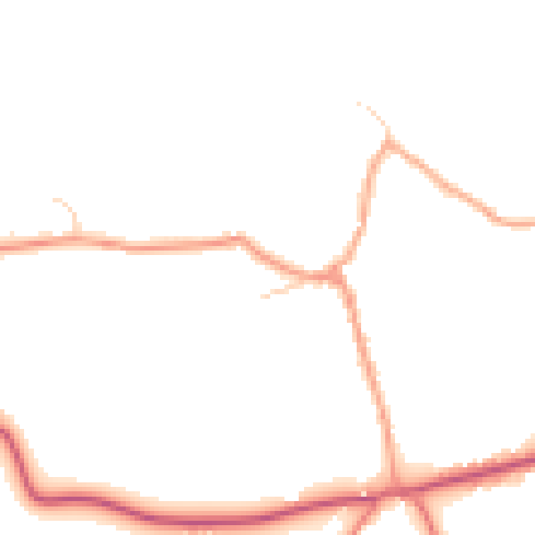 Daytime road noise heatmap for RG10 0JX
