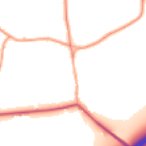 Daytime road noise heatmap for RG10 0PT