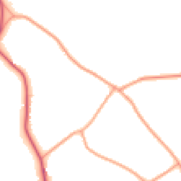 Daytime road noise heatmap for RG10 0TD