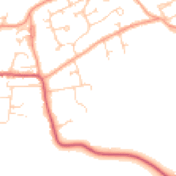 Daytime road noise heatmap for RG10 8BN