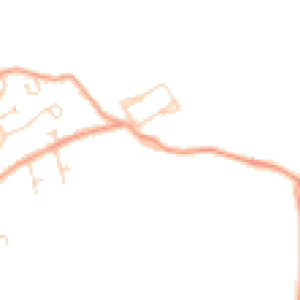 Daytime road noise heatmap for RG10 8BW
