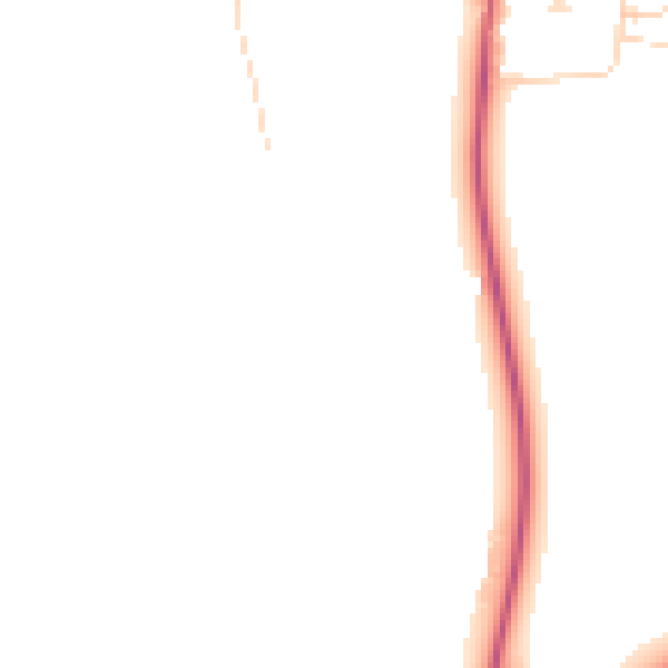 Daytime road noise heatmap for RG10 8DJ