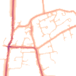 Daytime road noise heatmap for RG10 8EQ