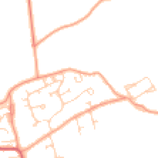 Daytime road noise heatmap for RG10 8LR
