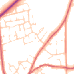 Daytime road noise heatmap for RG10 9BD