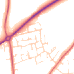 Daytime road noise heatmap for RG10 9BS