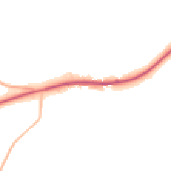 Night-time road noise heatmap for RG10 9HD