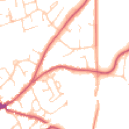 Daytime road noise heatmap for RG10 9JP
