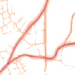 Daytime road noise heatmap for RG10 9LQ