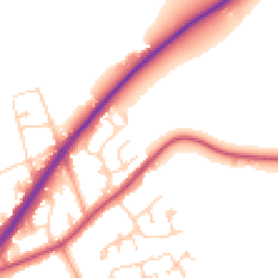 Daytime road noise heatmap for RG10 9QS