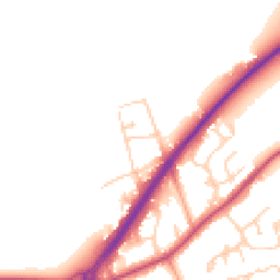 Daytime road noise heatmap for RG10 9RB