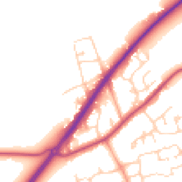 Daytime road noise heatmap for RG10 9RE