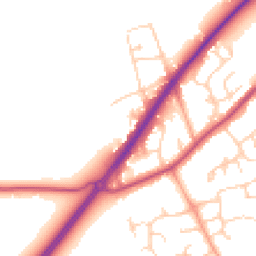 Daytime road noise heatmap for RG10 9RG
