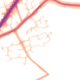 Daytime road noise heatmap for RG10 9RT