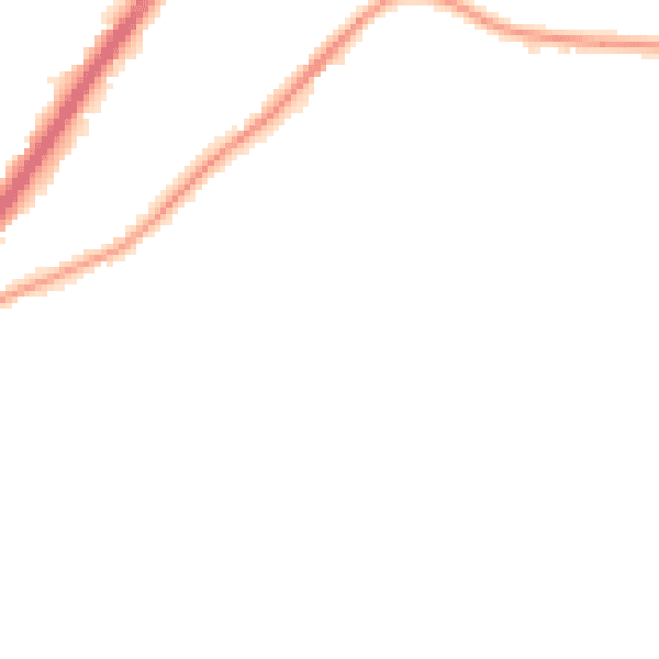 Night-time road noise heatmap for RG10 9RT