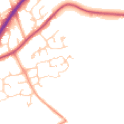 Daytime road noise heatmap for RG10 9RZ