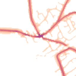 Daytime road noise heatmap for RG10 9TW