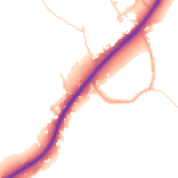 Daytime road noise heatmap for RG10 9YL