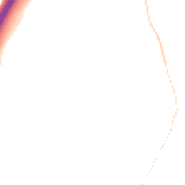 Night-time road noise heatmap for RG14 2LE