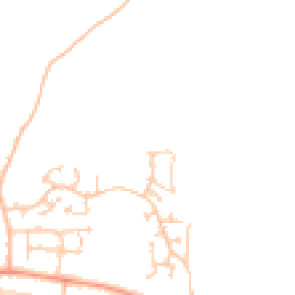 Daytime road noise heatmap for RG14 2RN