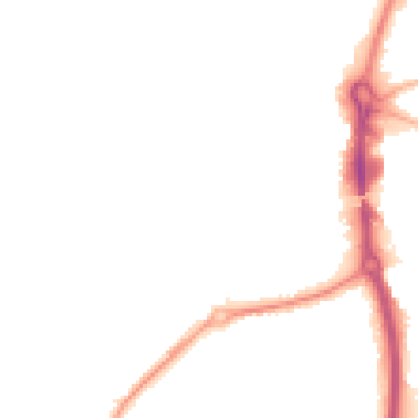 Night-time road noise heatmap for RG14 5EE