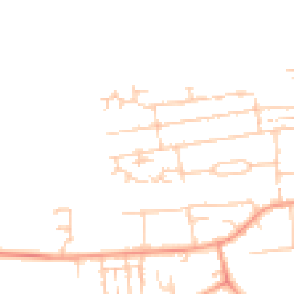 Daytime road noise heatmap for RG14 5NW