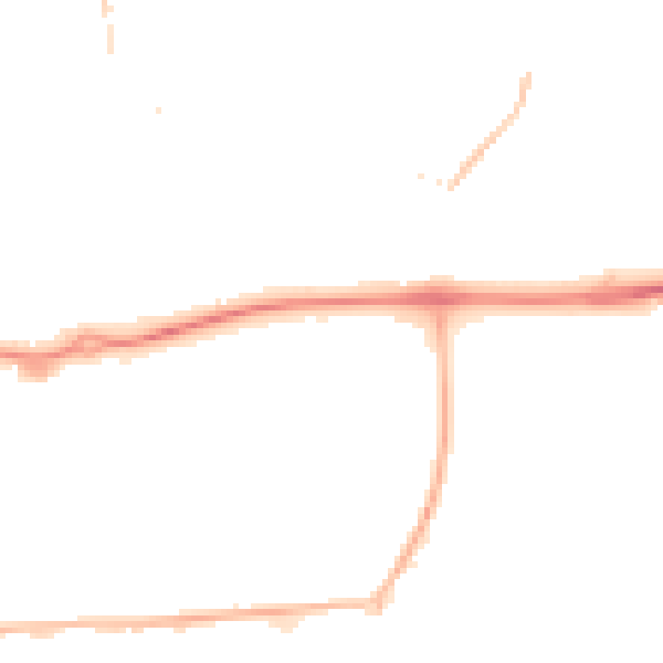 Night-time road noise heatmap for RG14 5UL