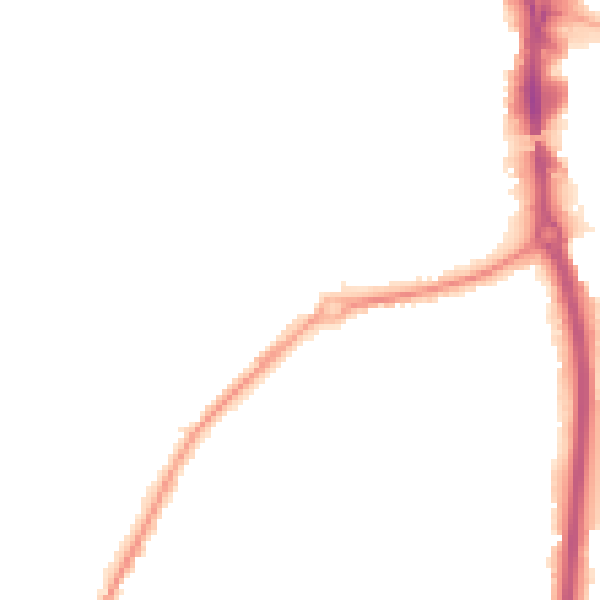 Night-time road noise heatmap for RG14 6DA