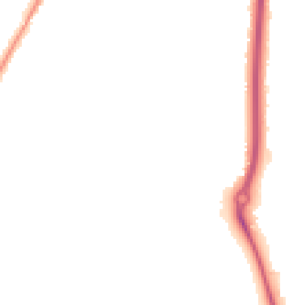 Night-time road noise heatmap for RG14 7EW