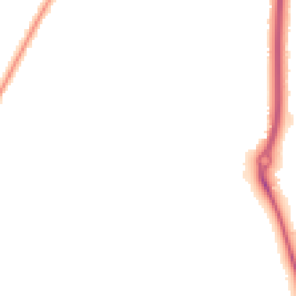Night-time road noise heatmap for RG14 7FN