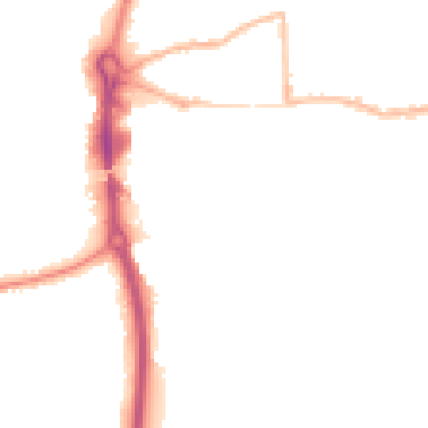 Night-time road noise heatmap for RG14 7FP