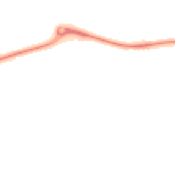 Night-time road noise heatmap for RG19 3AD