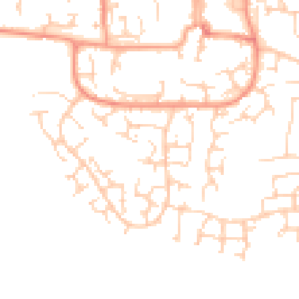 Daytime road noise heatmap for RG19 3FT